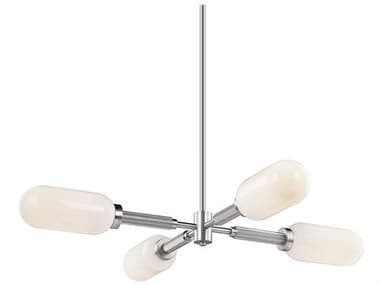 Troy Lighting Annex Anodized Aluminum 4-light 47'' Wide Glass Large Chandelier TLF7365