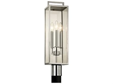 Troy Lighting Beckham Polished Stainless Three-Light 6'' Wide Outdoor Post Light TLP6535