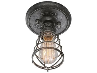 Troy Lighting Conduit 6" 1-Light Aged Pewter Flush Mount TLC3810