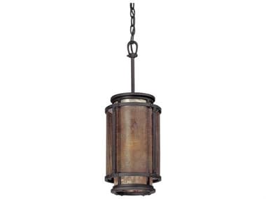 Troy Lighting Copper Mountain 1-Light Bronze Glass Cylinder Mini Pendant TLF3102