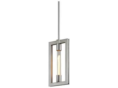 Troy Lighting Enigma 1-Light Silver Leaf Stainless Mini Pendant TLF7103