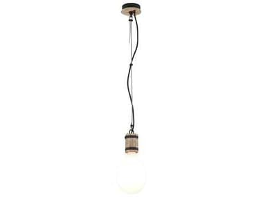 Troy Lighting Fulton 1-Light Rusty Iron With Salvaged Wood Mini Pendant TLF4554
