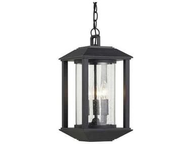 Troy Lighting Mccarthy Weathered Graphite 3-light Glass Outdoor Hanging Light TLF7287