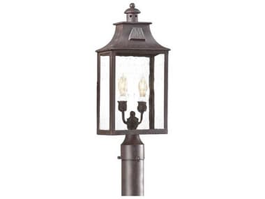 Troy Lighting Newton Old Bronze Two-Light 9'' Wide Outdoor Post Light TLPCD9003OBZ