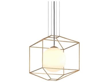 Troy Lighting Silhouette 1-Light Gold Leaf Glass Globe Pendant TLF5214