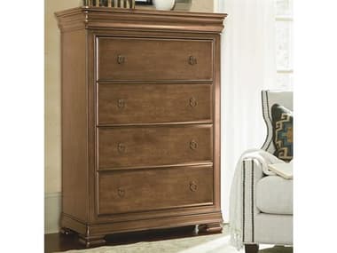 Universal Furniture New Lou 42" Wide 4-Drawers Cognac Brown Cedar Wood Accent Chest UF071155