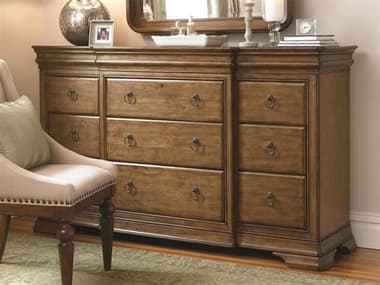 Universal Furniture New Lou 21" Wide Brown 9-Drawer Triple Dresser UF071040