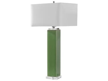 Uttermost Aneeza Crystal Tropical Green Square Hardback Buffet Lamp UT264101