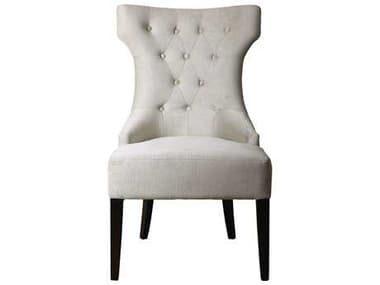 Uttermost Arlette Tufted Wing White Accent Chair UT23239