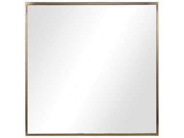 Uttermost Balmoral Antique Brushed Brass 20'' Wide Square Wall Mirror UT09686