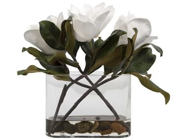 Uttermost Clear Middleton Magnolia Flower Centerpiece UT60186