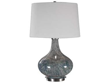Uttermost Celinda Blue Gray Glass Table Lamp UT27076