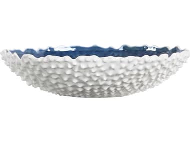 Uttermost Ciji White / Bright Blue Decorative Plate UT17579