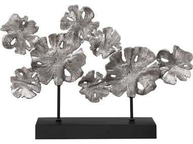 Uttermost Silver Leaf Contemporary Lotus Sculpture UT17867