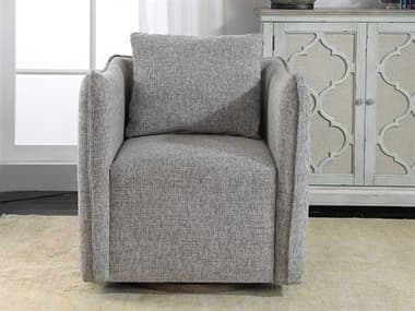 Uttermost Corben Swivel 29" Gray Fabric Accent Chair UT23492