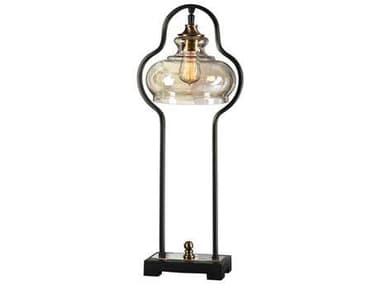 Uttermost Cotulla Aged Black Glass Table Lamp UT292591