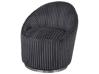 Uttermost Crue Swivel 28" Gray Fabric Accent Chair UT23599