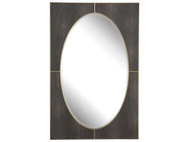 Uttermost Cyprus Gray / Antique Brushed Brass 28''W x 43''H Rectangular Wall Mirror UT09679