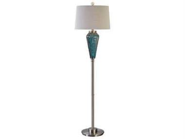 Uttermost David Frisch Almanzora Blue Glass Floor Lamp UT28101