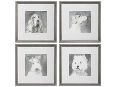 Uttermost Modern Dogs Canvas Wall Art (Set of 4) UT33722