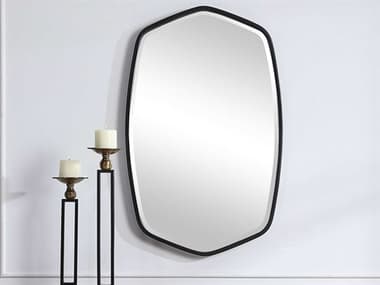 Uttermost Duronia Streamlined Satin Black 22''W x 36''H Wall Mirror UT09699