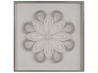Uttermost Floral Dreams Slate Gray / Tan / Blush / Silver Leaf Shadow boxes UT04241
