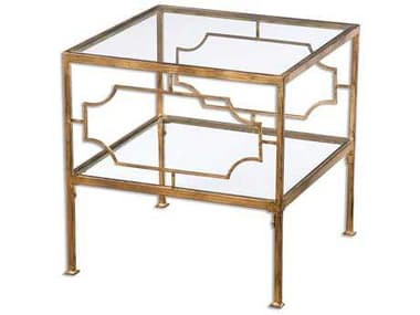 Uttermost Genell 19 Square Gold Cube End Table UT24477