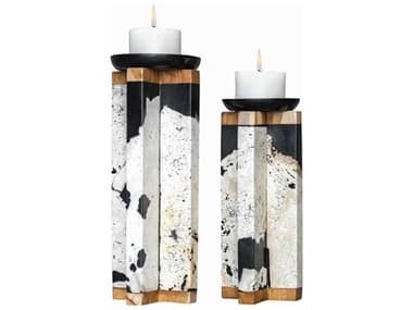 Uttermost Illini Natural Coral Stone Candle Holder (Set of 2) UT17746