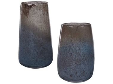 Uttermost Ione Taupe, Light Blue Ombre Vase (Set of 2) UT17762
