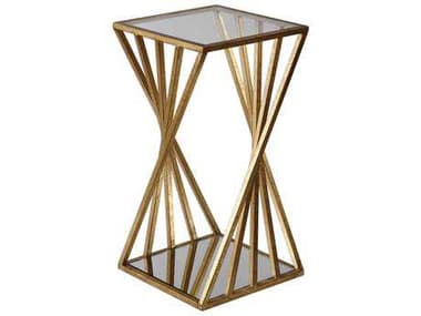 Uttermost Janina Gold Leaf 13'' Square Accent Table UT24723
