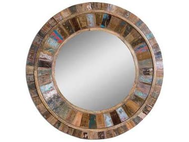 Uttermost Jeremiah 32 Round Wood Wall Mirror UT04017