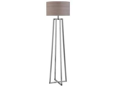 Uttermost Keokee 64" Tall Polished Stainless Steel Round Hardback Drum Floor Lamp UT28111