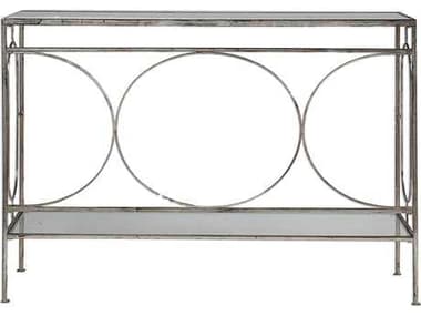 Uttermost Luano Silver 48" Rectangular Glass Distressed Antique Console Table UT24541