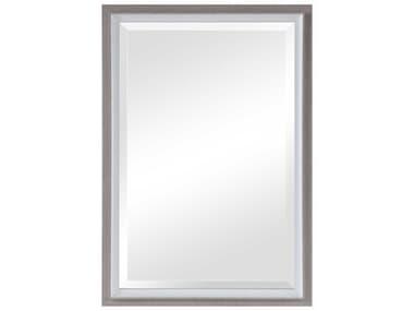 Uttermost Mitra Oatmeal / Gloss White 28''W x 40''H Rectangular Wall Mirror UT09603
