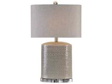 Uttermost Modica Oval Hardback Drum Gray Table Lamp UT272311
