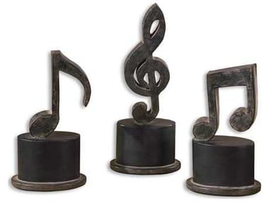 Uttermost Music Notes Metal Figurines (3 Piece Set) UT19280