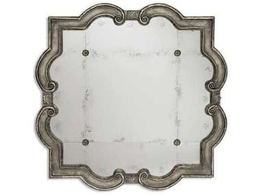 Uttermost Prisca 65 x 65 Distressed Silver Wall Mirror UT12557P