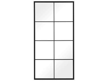 Uttermost Rousseau Black 30''W x 60''H Rectangular Window Wall Mirror UT09732