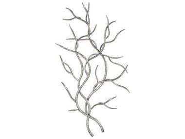 Uttermost Bright Silver Leaf Branches Wall Art (Set of Two) UT04053