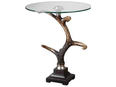 Uttermost Stag 21.63 Round Horn Accent Table UT24430