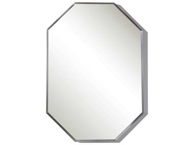 Uttermost Stuartson Brushed Nickel 20''W x 30''H Octagon Wall Mirror UT09653