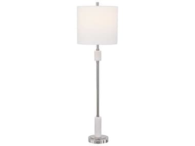Uttermost Sussex Crystal Polished Nickel White Buffet Lamp UT297931