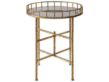 Uttermost Tilly Bright Gold Leaf 19.5'' Round Accent Table UT24711
