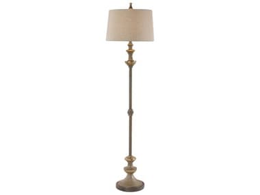 Uttermost Vetralla 66" Tall Textured Silver Tapered Round Hardback Bronze Floor Lamp UT281801