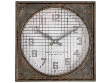 Uttermost Warehouse with Grill Wall Clock UT06083
