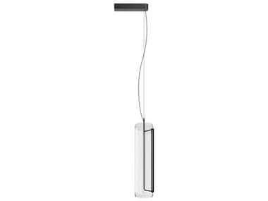 Vibia Guise 11" 1-Light Graphite Black Glass LED Cylinder Linear Mini Pendant VIB22701823