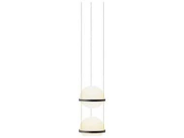 Vibia Palma 8" 4-Light Gray Glass LED Globe Linear Mini Pendant VIB372612