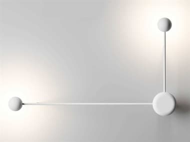 Vibia Pin 15" Tall 2-Light White LED Crystal Wall Sconce VIB16940410