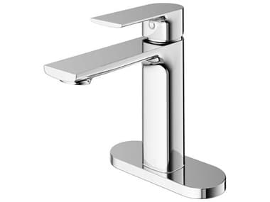 Vigo Davidson Chrome  1-Handle Vessel Bathroom Faucet with Deck Plate VIVG01043CHK1