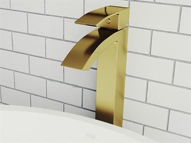 Vigo Duris Matte Brushed Gold Single-Handle Duris Vessel Bathroom Faucet VIVG03007MG